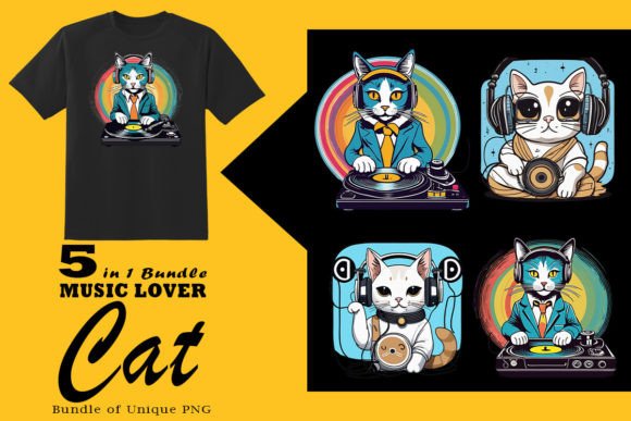 Download Cool Cat Wearing Headphone Clipart V.18 - Premium Resources