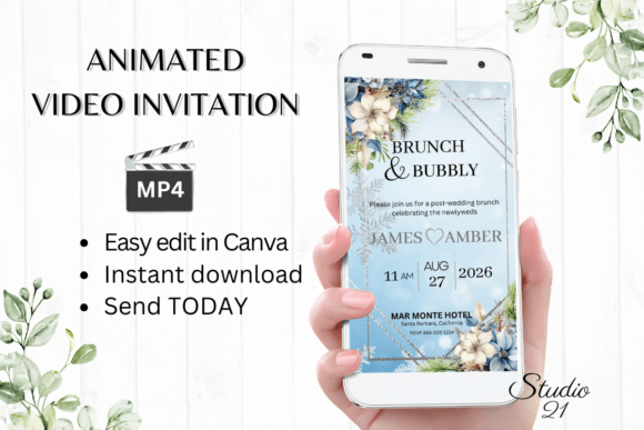 Download Winter Wedding Brunch Invite W9254 - Wedding Collection