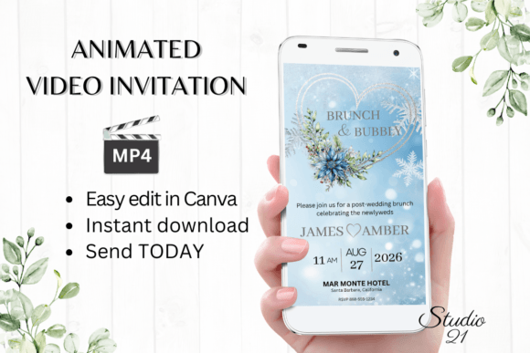 Download Winter Wedding Brunch Invite W9258 - Wedding Collection