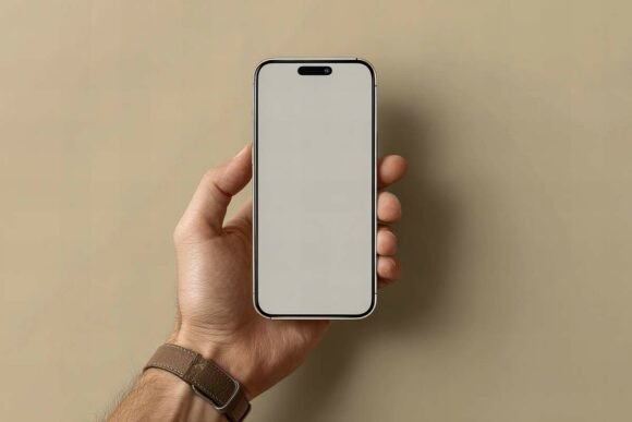 Download Mobile Phone Mockup in Hand - Mobile phone mockup Collection
