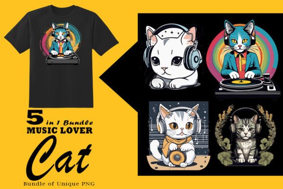 Download Cool Cat Wearing Headphone Clipart V.19 - Premium Resources