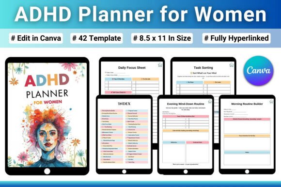 Download ADHD Planner for Women - Adhd planner Collection