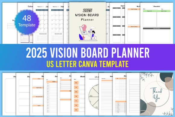 Download 2025 Vision Board Planner - 2025 Collection