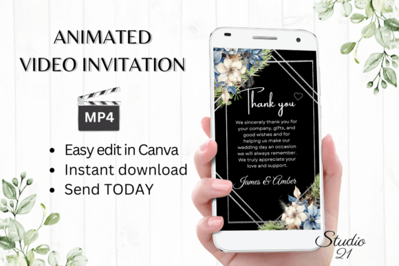 Download Winter Wedding Thank You W9255TU - Wedding Collection