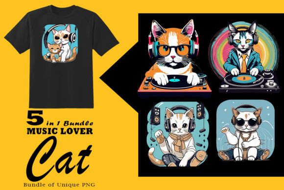 Download Cool Cat Wearing Headphone Clipart V.17 - Premium Resources