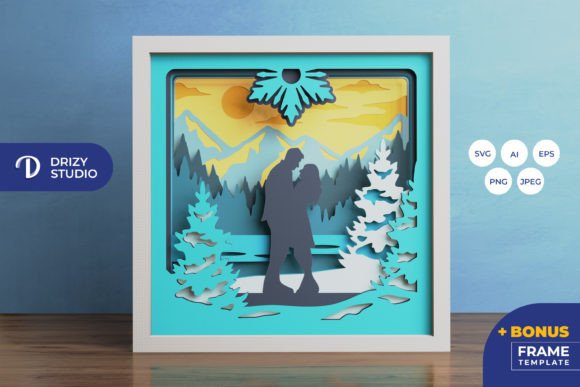 Download Winter Wedding 3D Layered Paper Cut - Wedding Collection