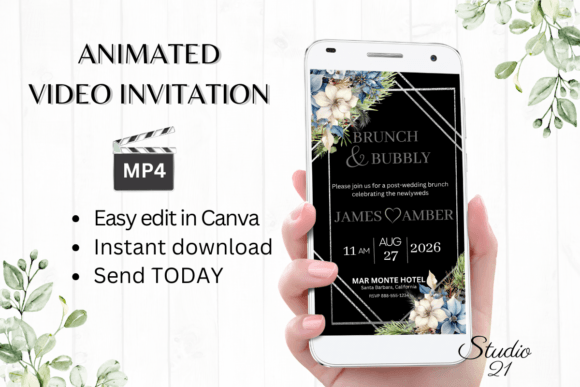 Download Winter Wedding Brunch Invite W9255 - Wedding Collection
