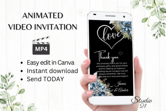 Download Winter Wedding Thank You W9251TU - Wedding Collection