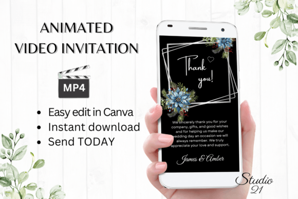 Download Winter Wedding Thank You W9253TU - Wedding Collection