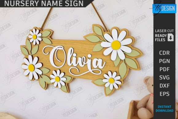 Download Nursery Name Sign Laser Cut | Home Decor - Home decor Collection