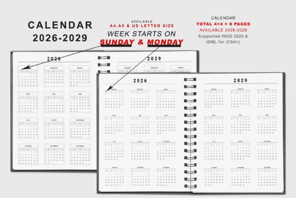 Download Calendar 2026-2027-2028-2029 - Calendar 2026 Collection