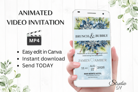 Download Winter Wedding Brunch Invite W9256 - Wedding Collection