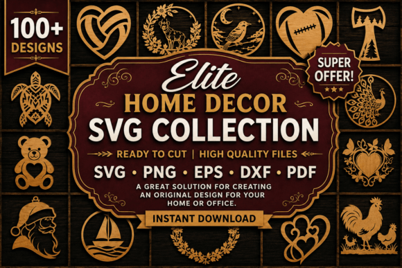 Download Elite Home Decor SVG Collection Bundle - Home decor Collection